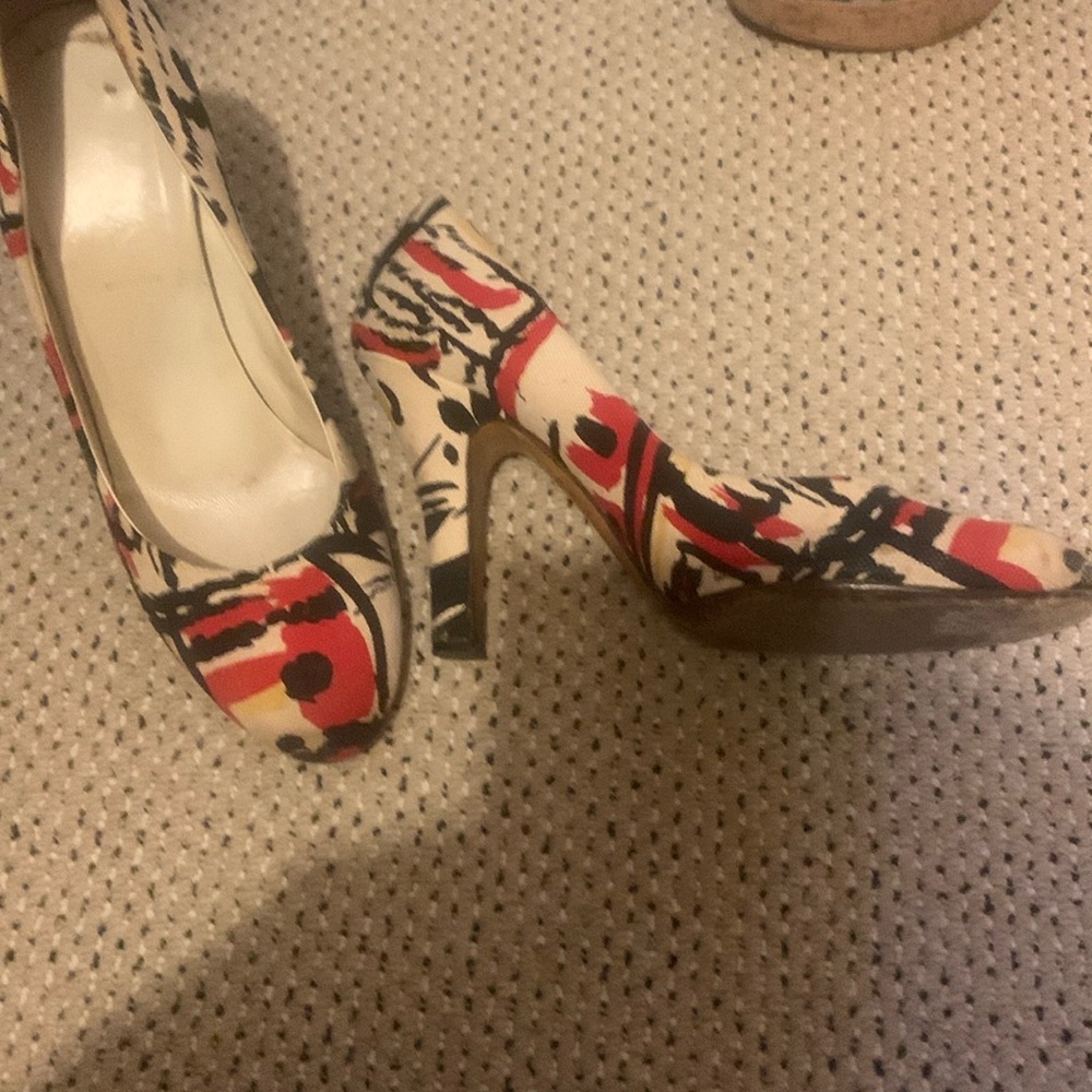 Prada multi color cloth shoes